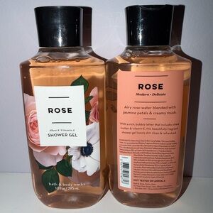 2x Bath & Body Works ROSE Shower Gel 10 oz Shea Vitamin E 10 oz Full Size